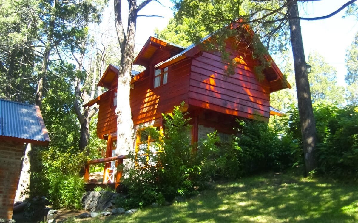 One of the cabins in the garden
