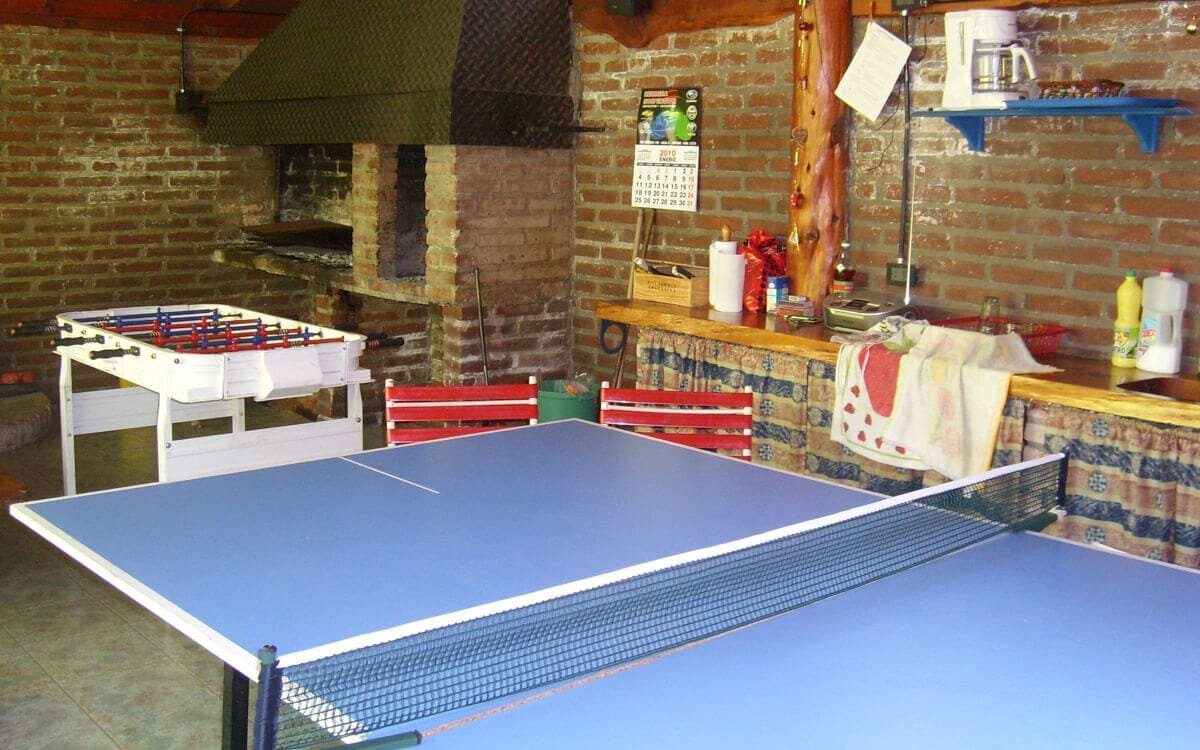 The barbecue house, with grill and games